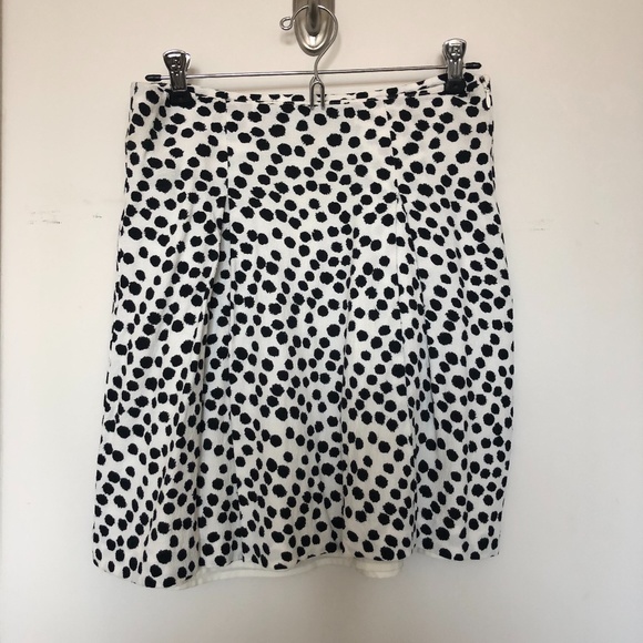Ann Taylor Loft | Black & White A-Line Skirt - Picture 1 of 4